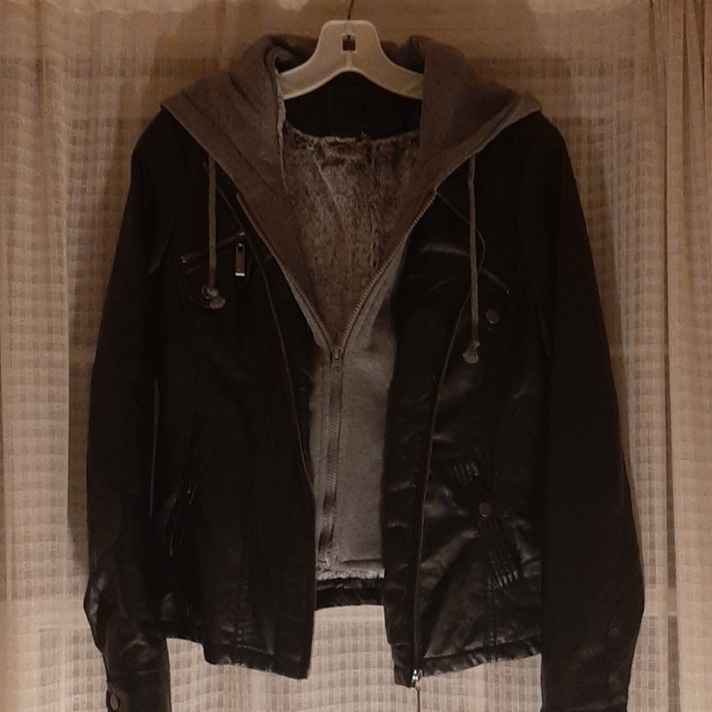 Faux leather jacket